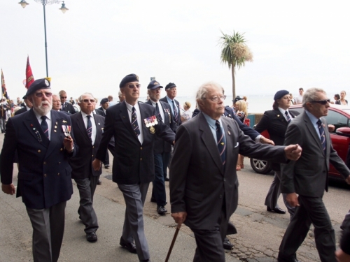 Mike North, Peter Burman and Ted Sandle in the maritime division of the Armed Forces Day march June 2015