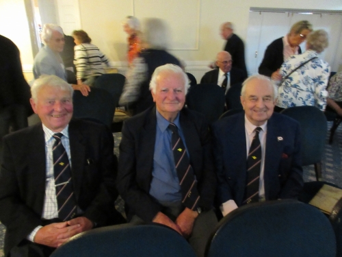 Three ex Royal Mail colleagues: Richard Newell, Vince Moorman and Martin Scott. April 2019 